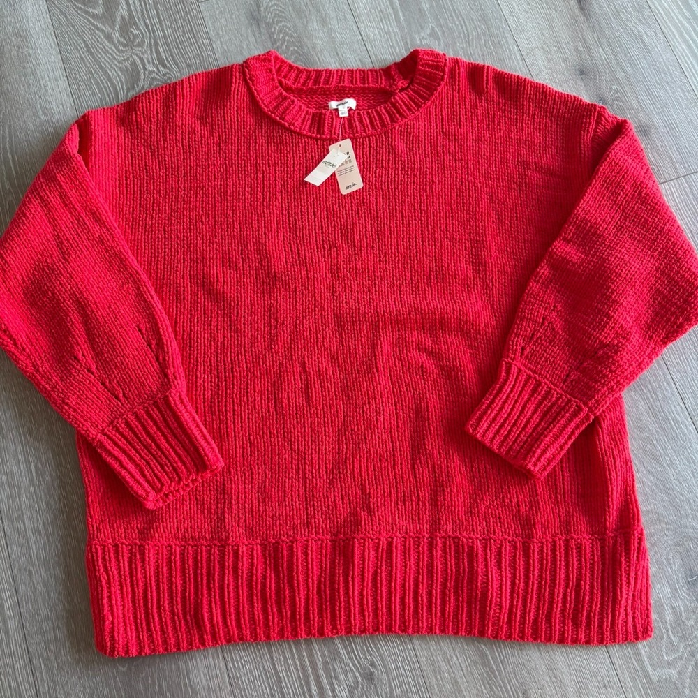 aerie Red Crew Neck Sweater